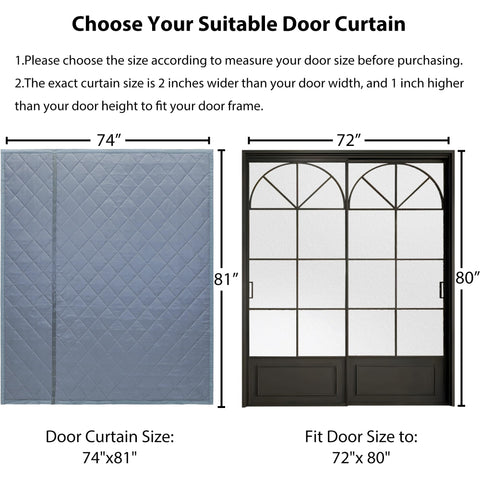 HxLmn door curtain grey magnet closure close-up highlights strong seal