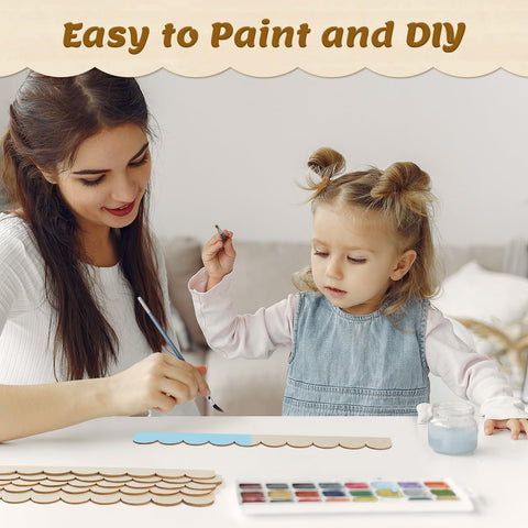 Hxouciv 40-piece DIY wood trim pack for creative projects.