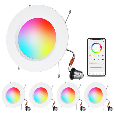 HYDONG smart downlight color selection creates vibrant living room ambiance.