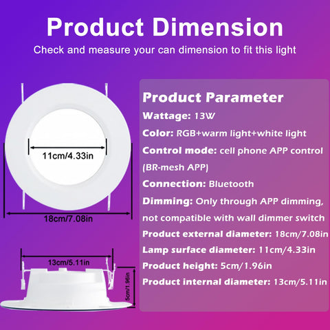 HYDONG smart downlight timer function automates on/off schedules.