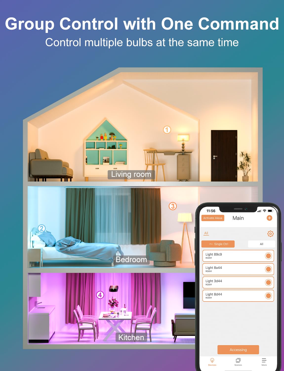 HYDONG music-sync mode makes lights dance to your tunes.