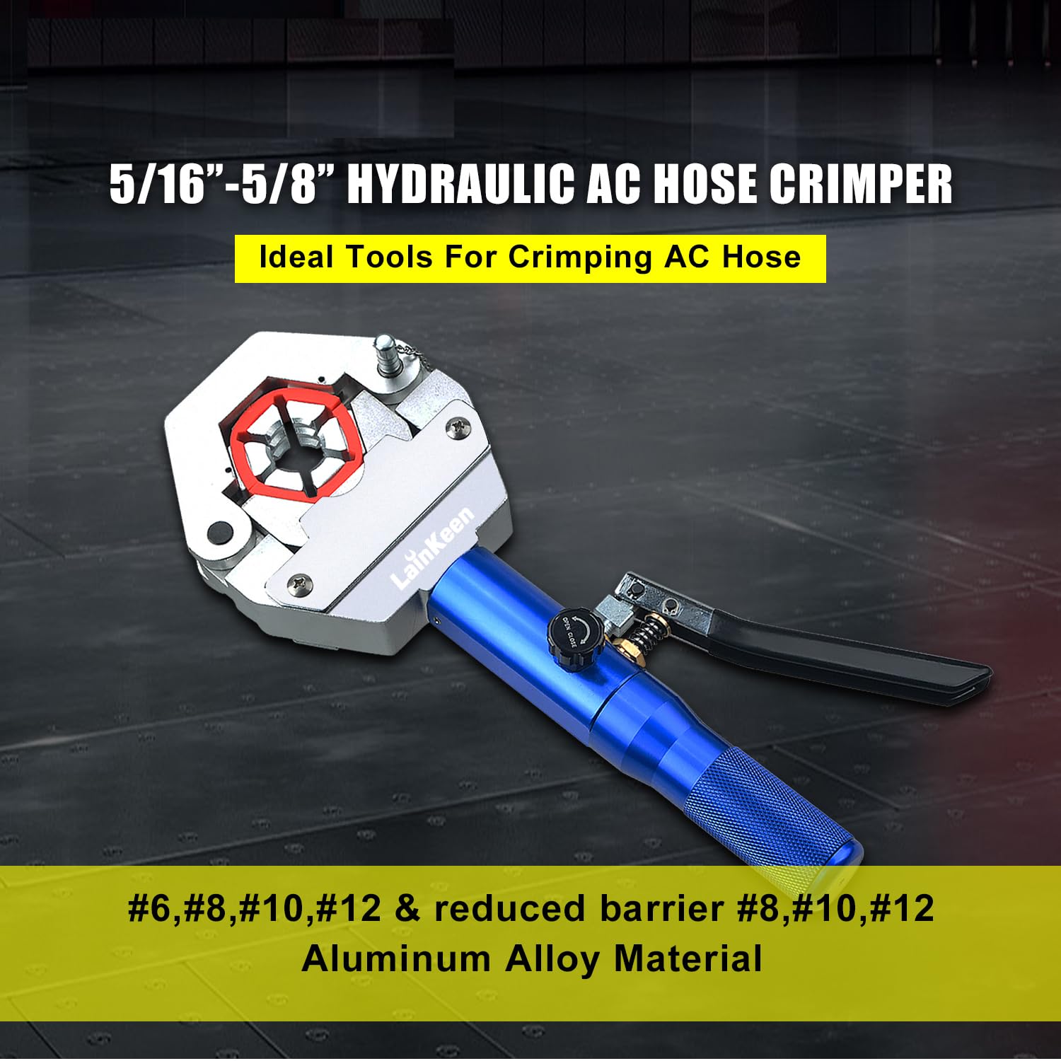 Hydraulic AC Hose Crimper 71500 bench-mount option for stable operation