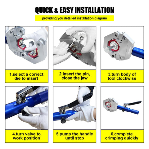 Hydraulic AC Hose Crimper 71500 handheld hydraulic mechanism for precise control