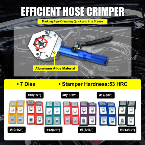 Hydraulic AC Hose Crimper 71500 storage box keeps dies organized