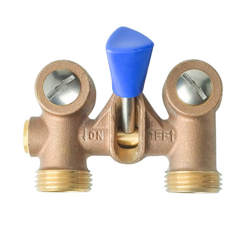 HYDRO MASTER valve close-up showing 1/2 in MNPT sweat connection for easy install.