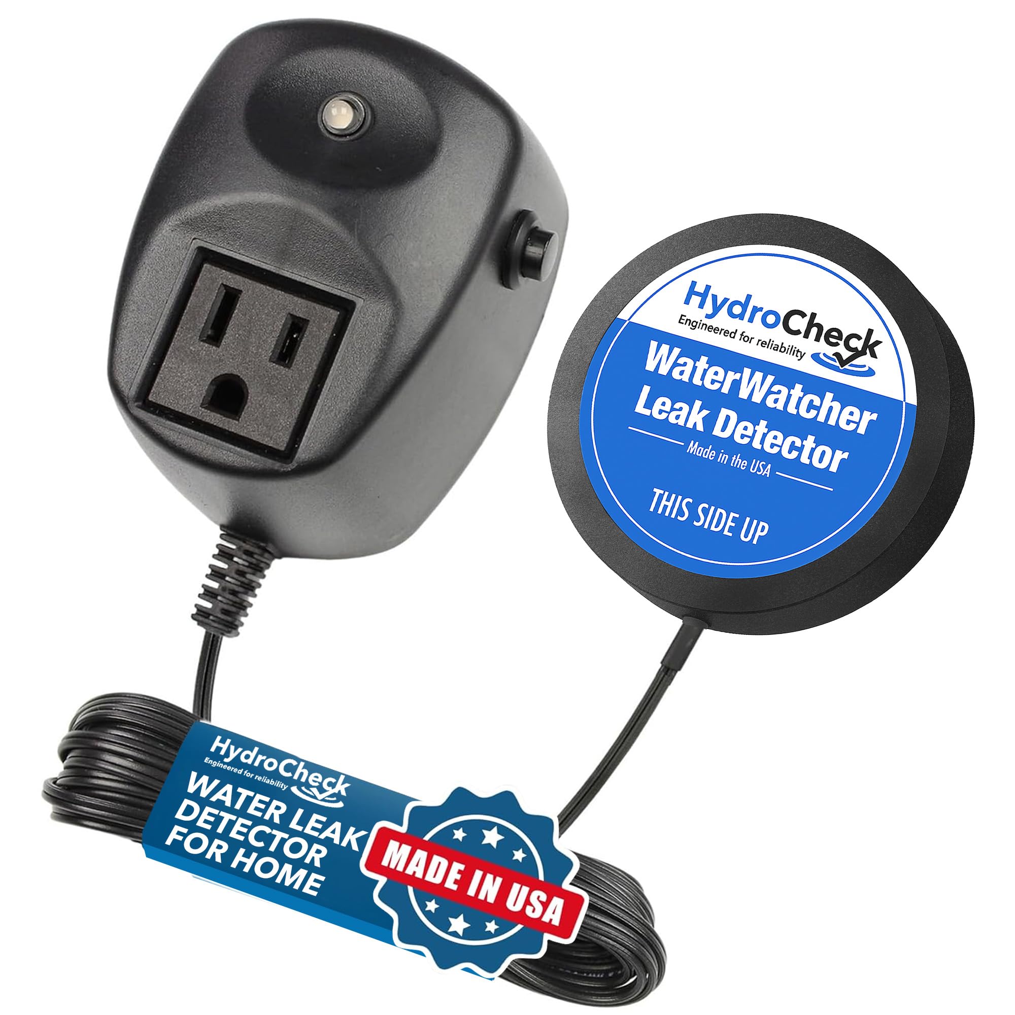 HydroCheck WaterWatcher sensor closeup showing precise moisture detection for early alerts