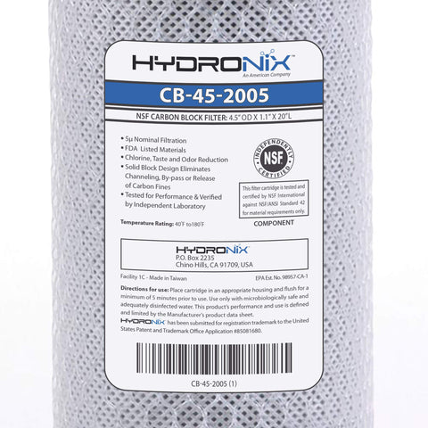 Hydronix CB-45-2005 outer wrap maintaining media integrity during service.