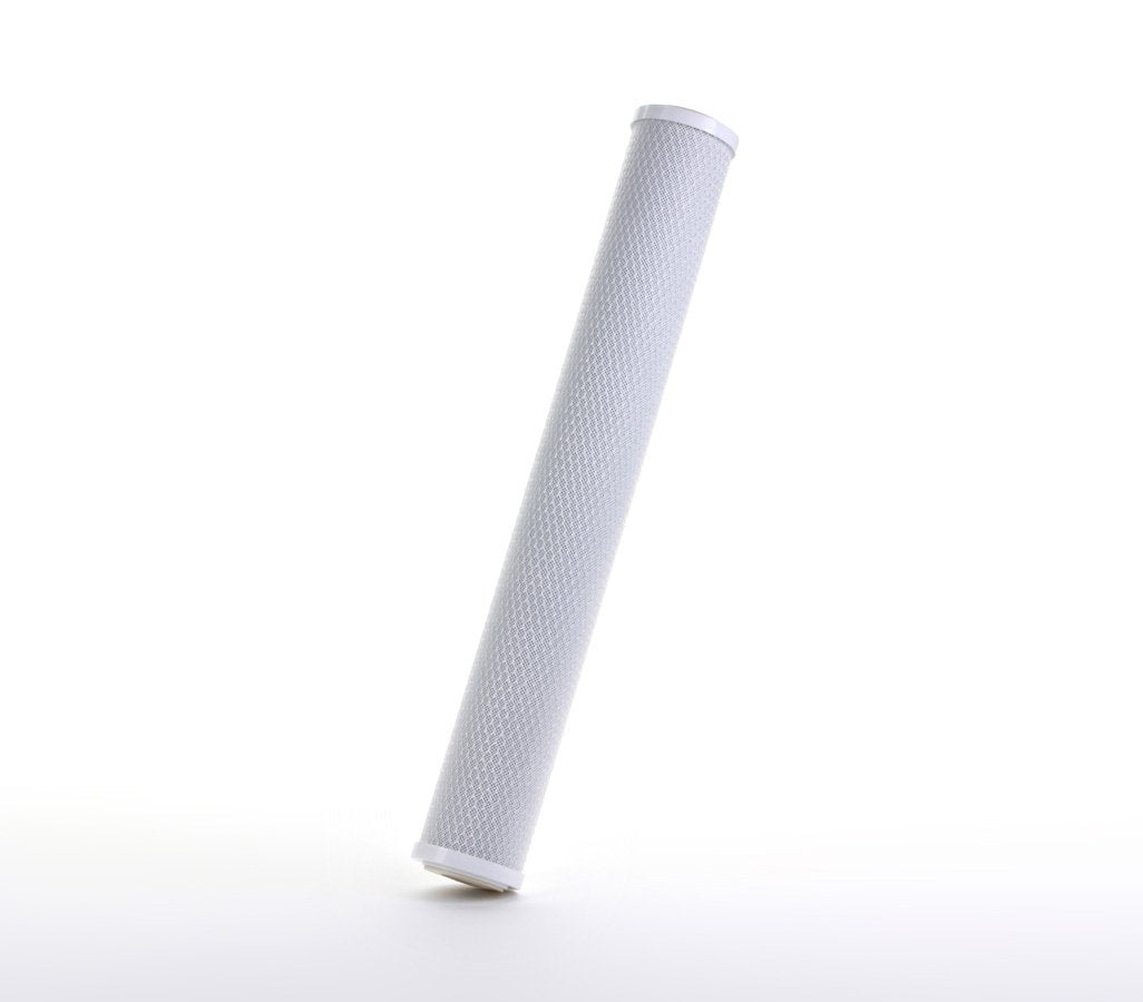 Hydronix coconut shell carbon filter improves taste and reduces chlorine.