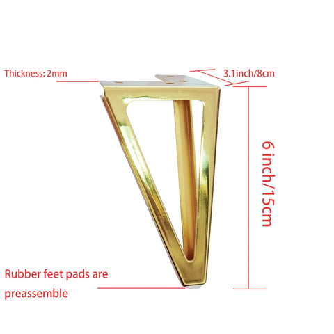 Hyever 6inch leg with rubber bottom protects floors and minimizes movement.
