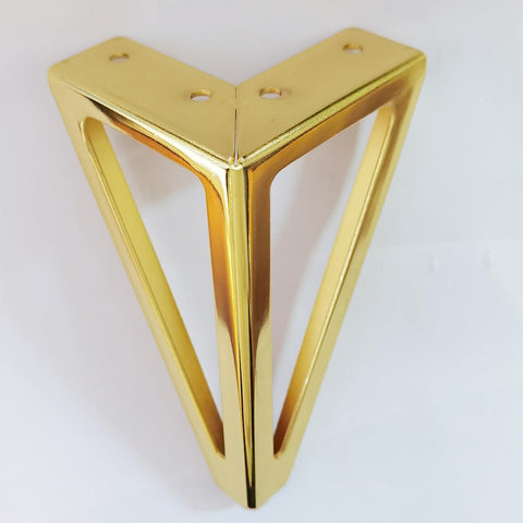 Hyever gold sofa leg mounted on furniture shows refined, taller silhouette.