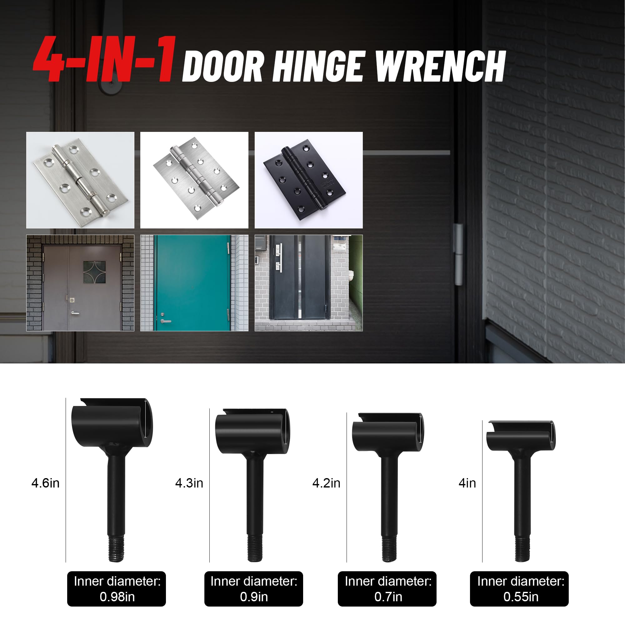 Ideal for both home and business doors and frames.