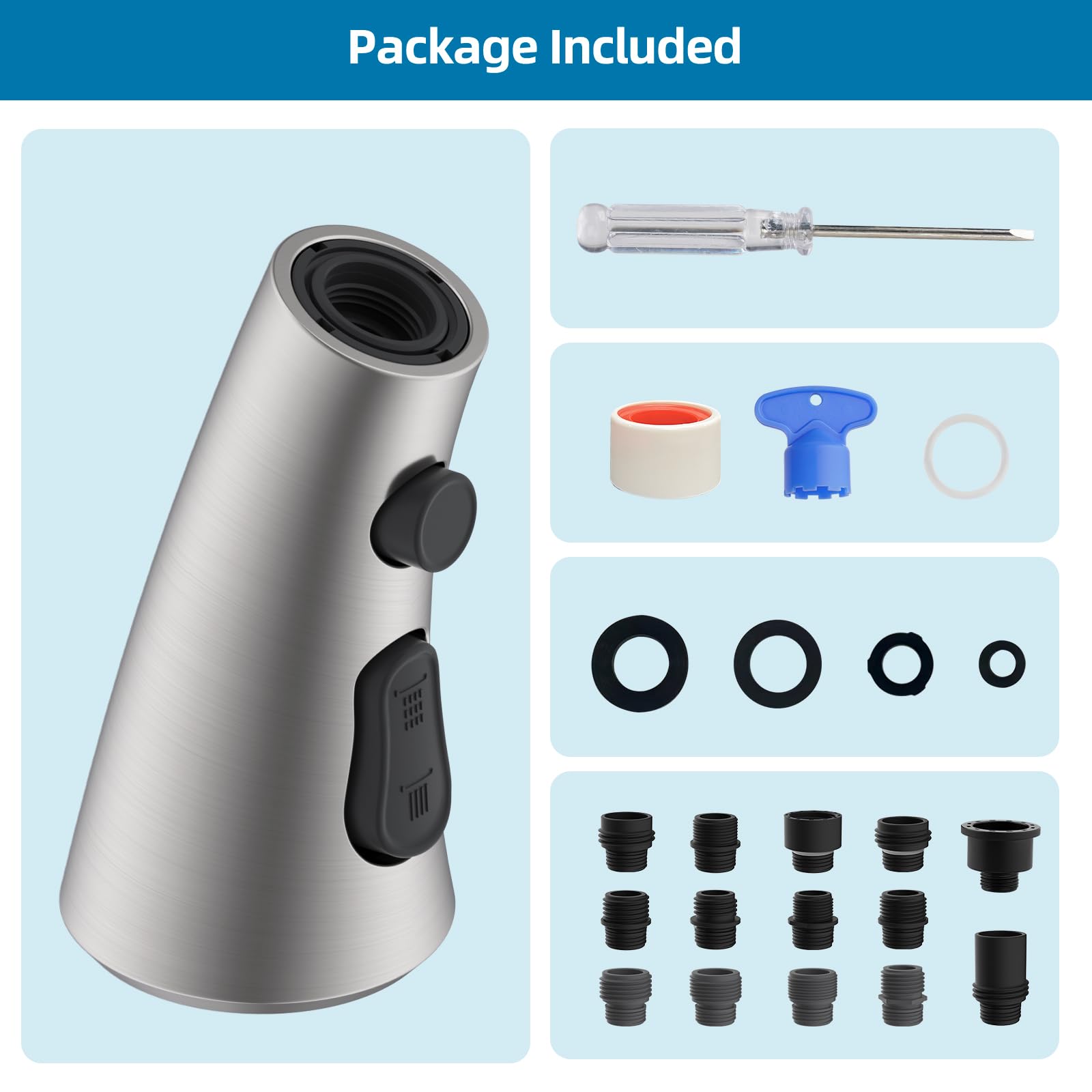 Hygie Rinse 14-adapters-kit enabling universal compatibility across brands