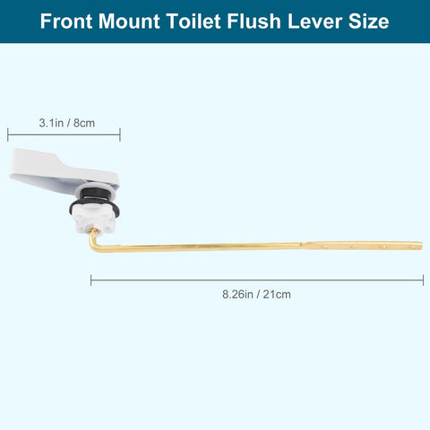 Hygie Rinse brass-front lever with rust-free finish for long-lasting use