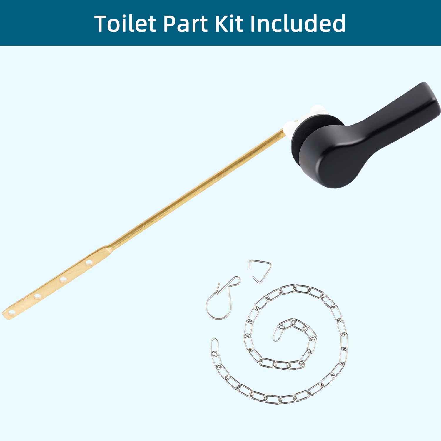 Brass handle with matte black finish for rust resistance and style