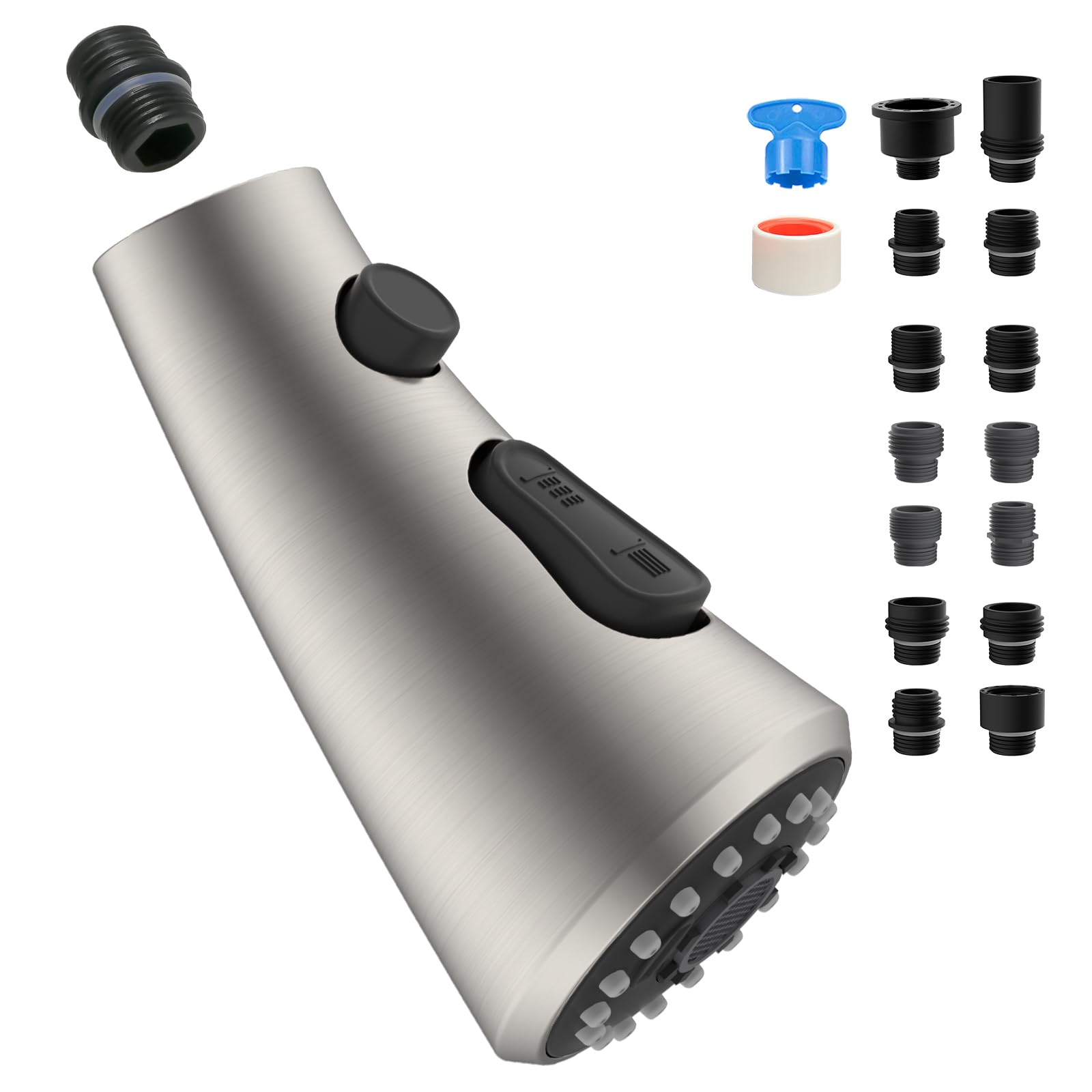 Hygie Rinse curve faucet head with universal adapters fits Kohler and more