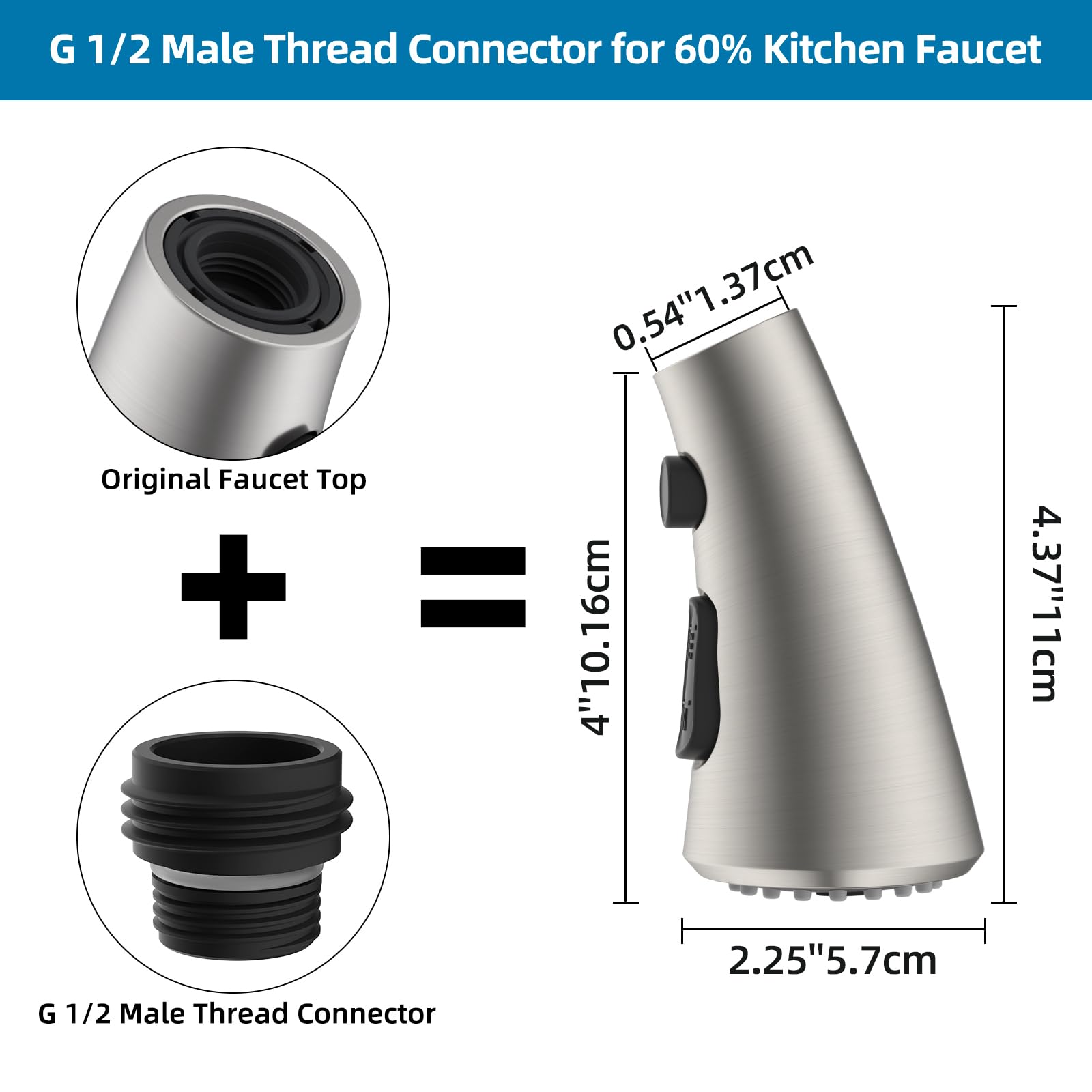 Hygie Rinse easy-install design lets you swap heads in minutes