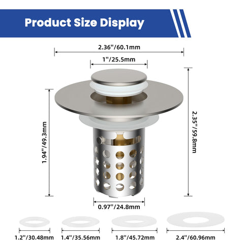 Hygie Rinse filter basket protects rings and small items while draining.