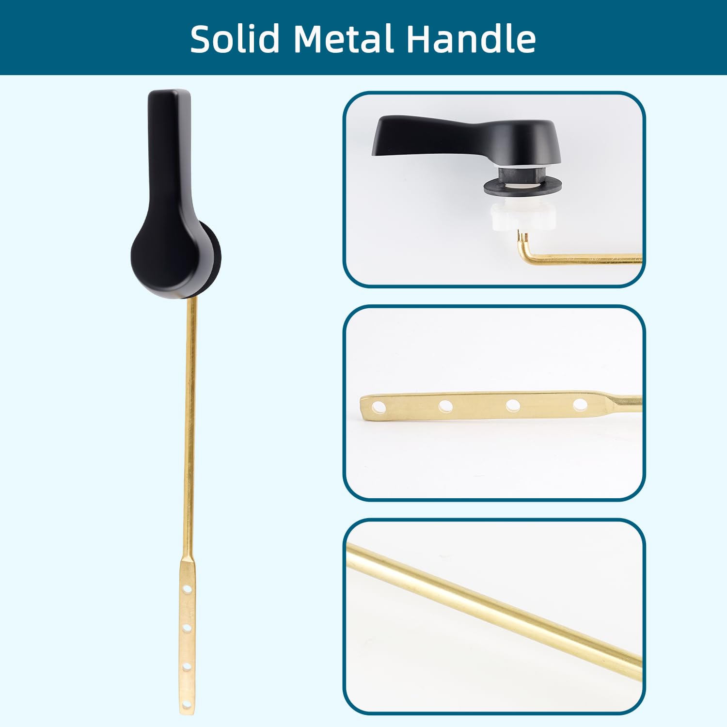 Includes stainless steel flapper chains for reliable flushing