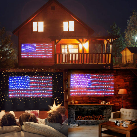 HYH wall-mounted flag light setup for easy patriotic display