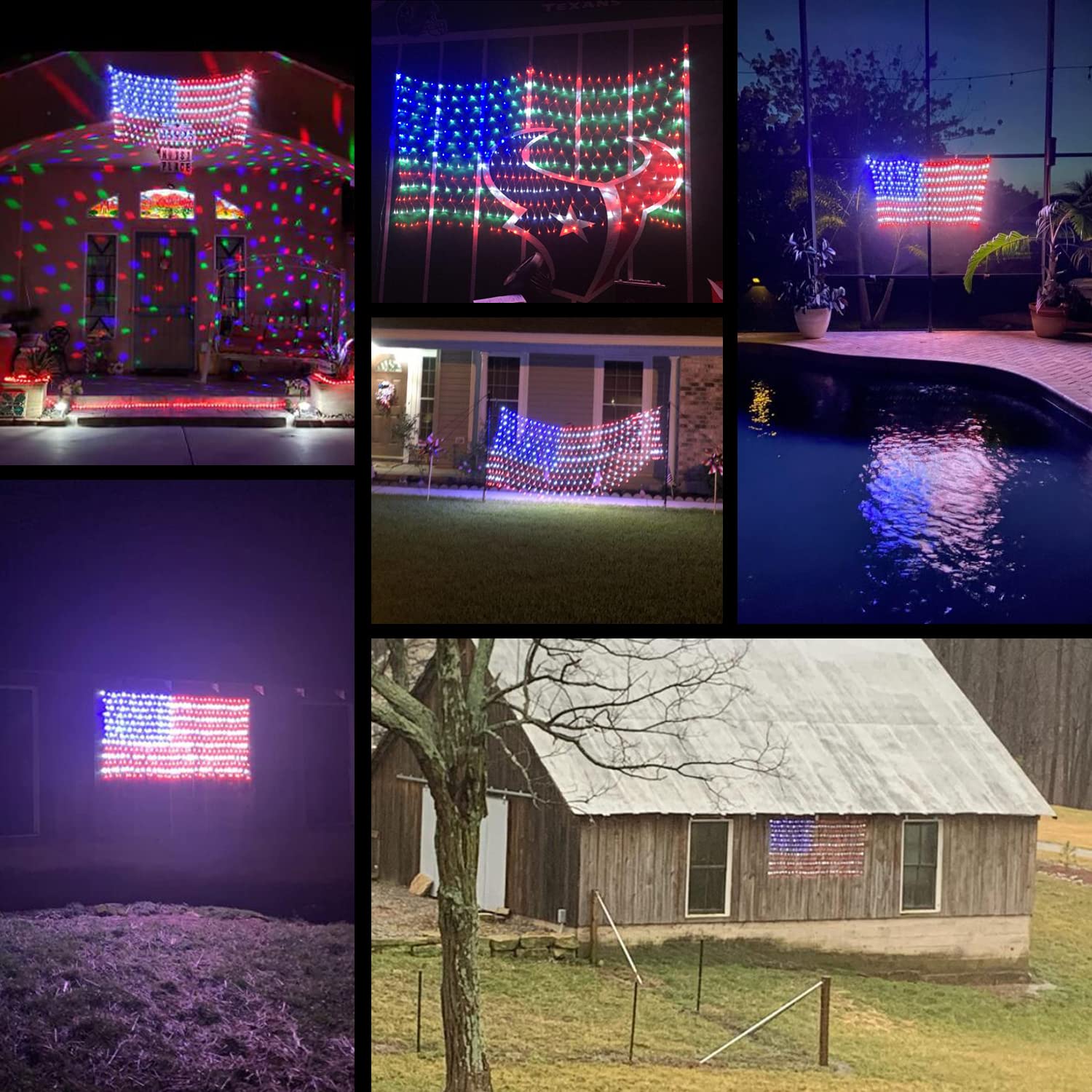 HYH outdoor flag light decor for yard fences and porches