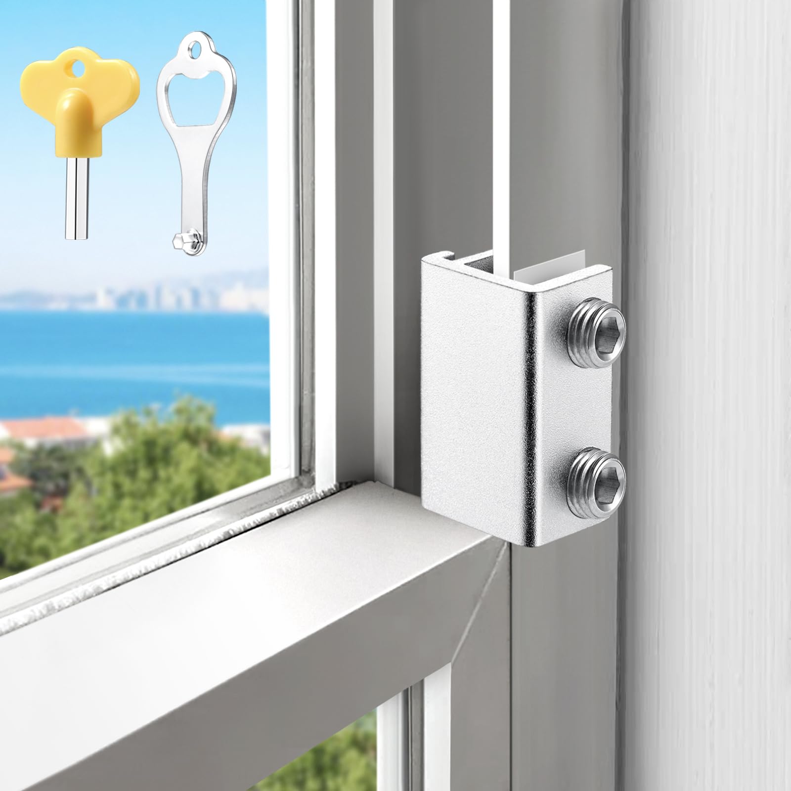 HYIEOU sliding window locks package shows twelve sets for reference.