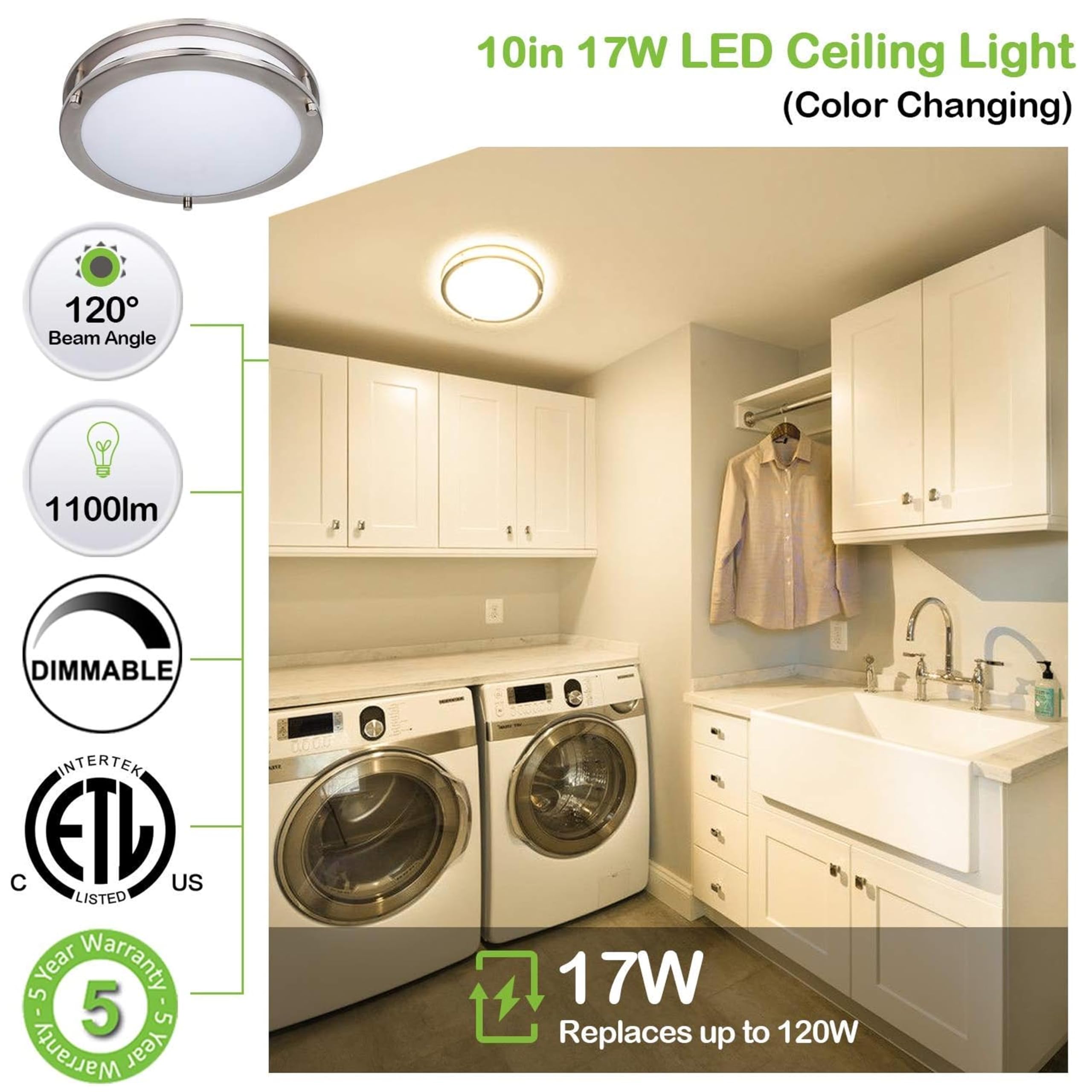 Hykolity TRIAC dimmer compatibility enables adjustable brightness when a dimmer is added.