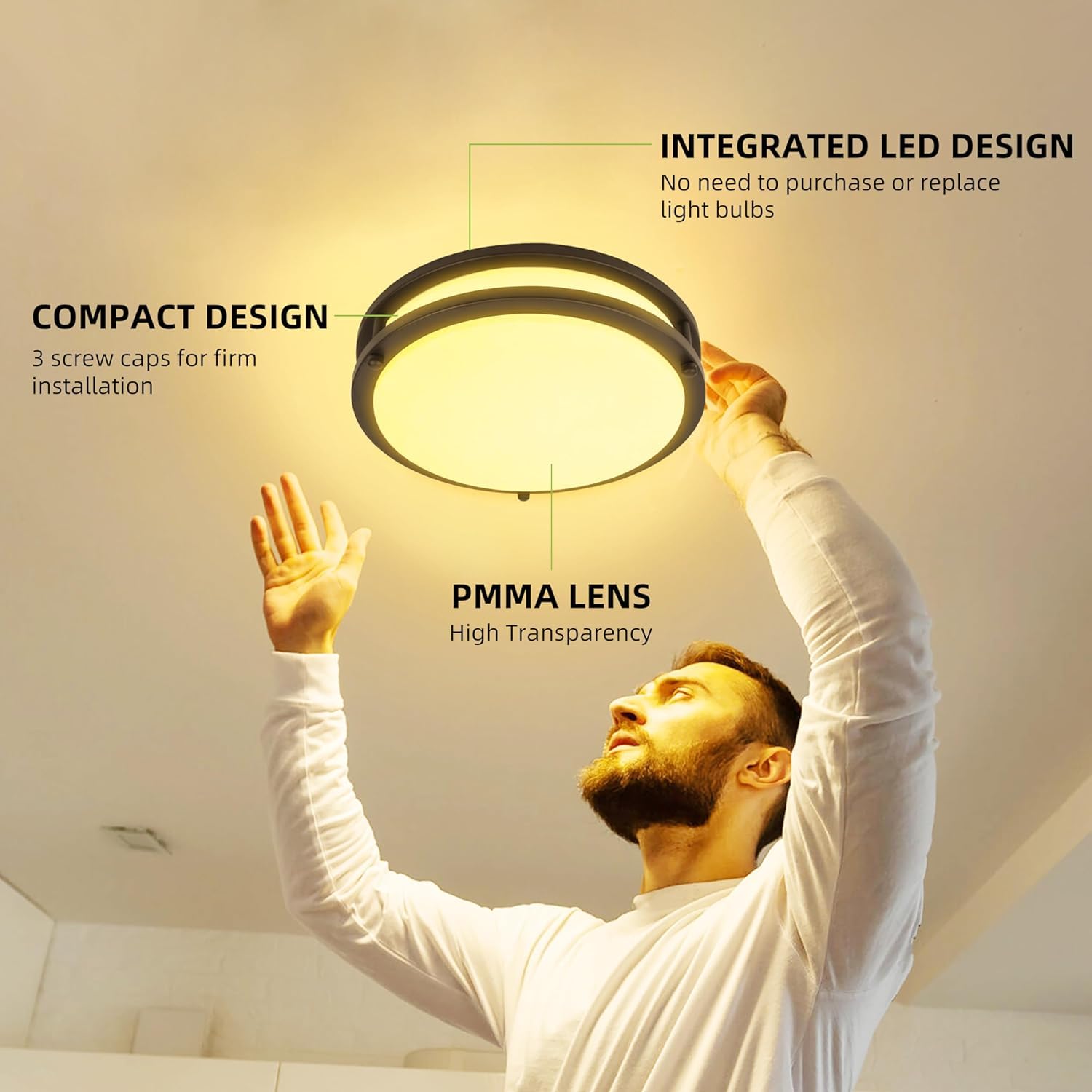 Hykolity versatile lighting for kitchen, hallway, and closet use