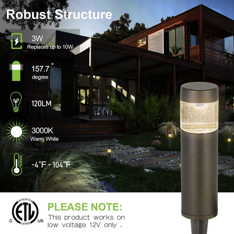 Hykolity 12V wired outdoor walkway light designed for durable landscape lighting