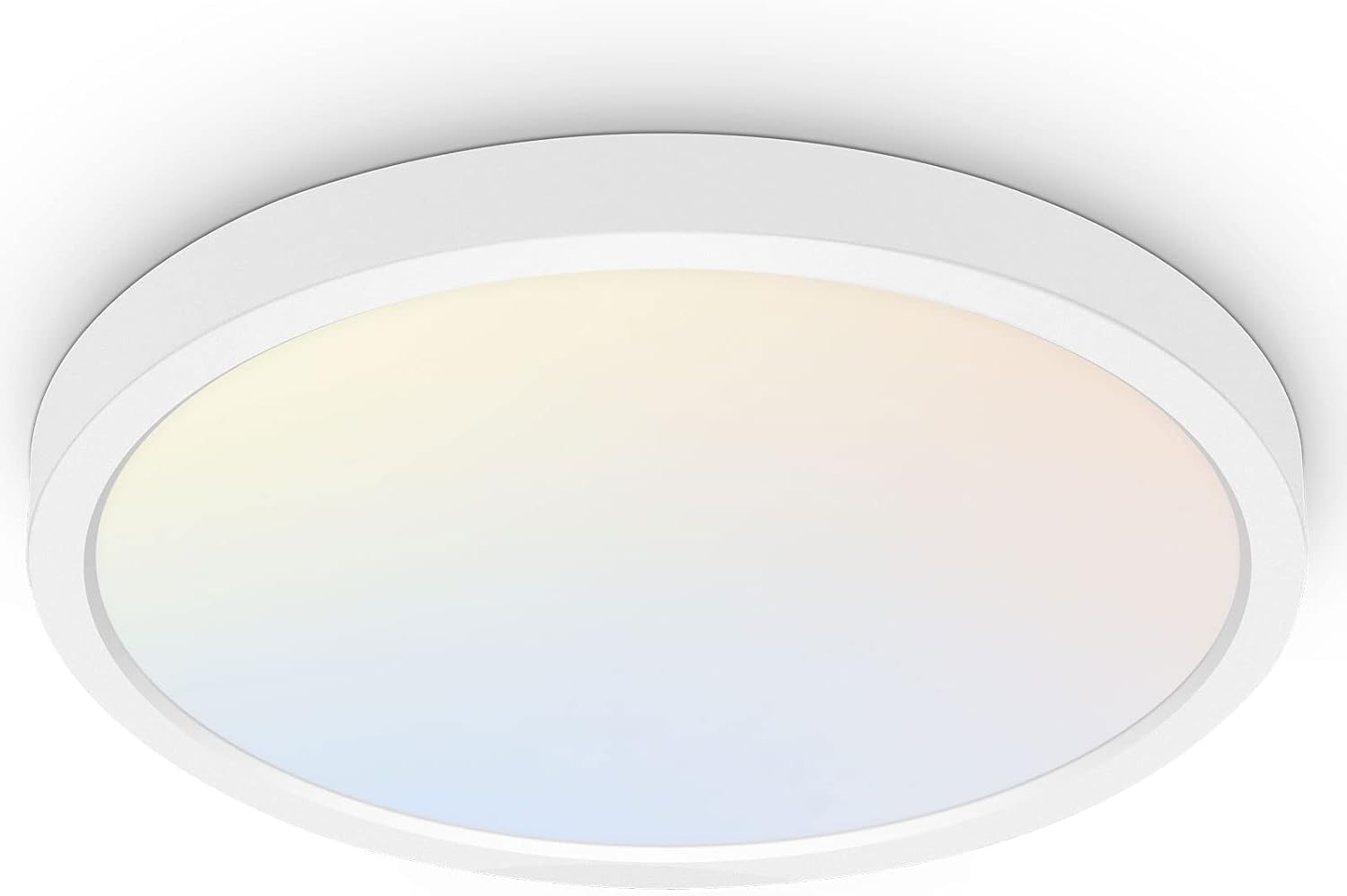 hykolity 18-inch round panel light front view with glare-free, even illumination