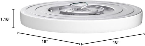 hykolity 18in round panel light kitchen and living room setup idea