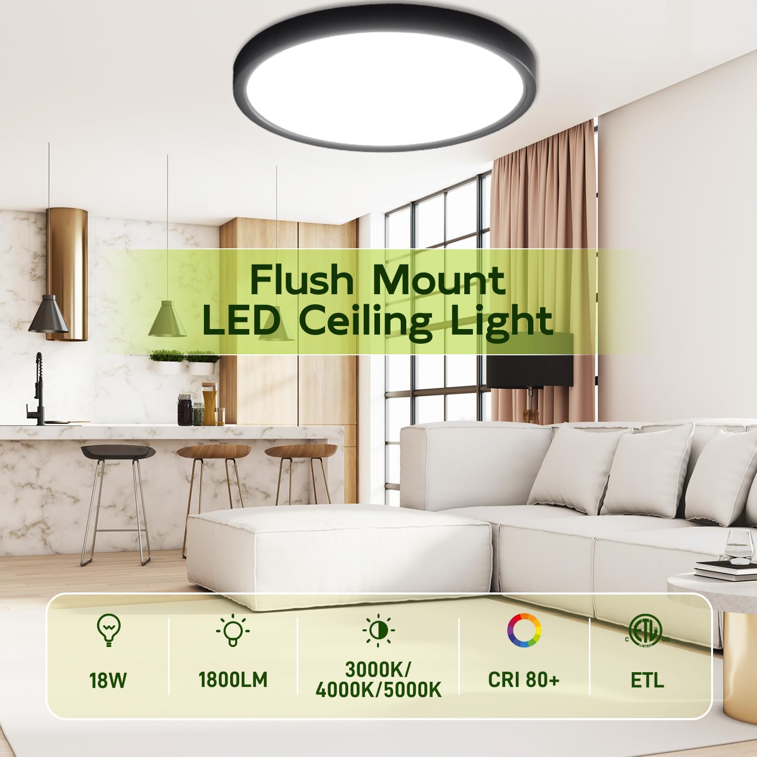 Hykolity 18W 1800LM LED panel delivering energy-efficient brightness