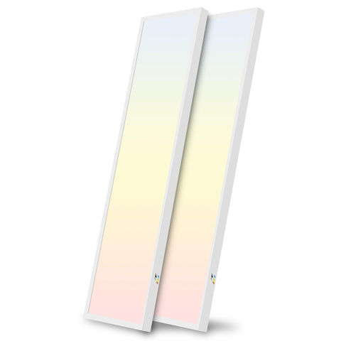 Hykolity 1x4 ft LED flat panel front view for bright, even kitchen lighting