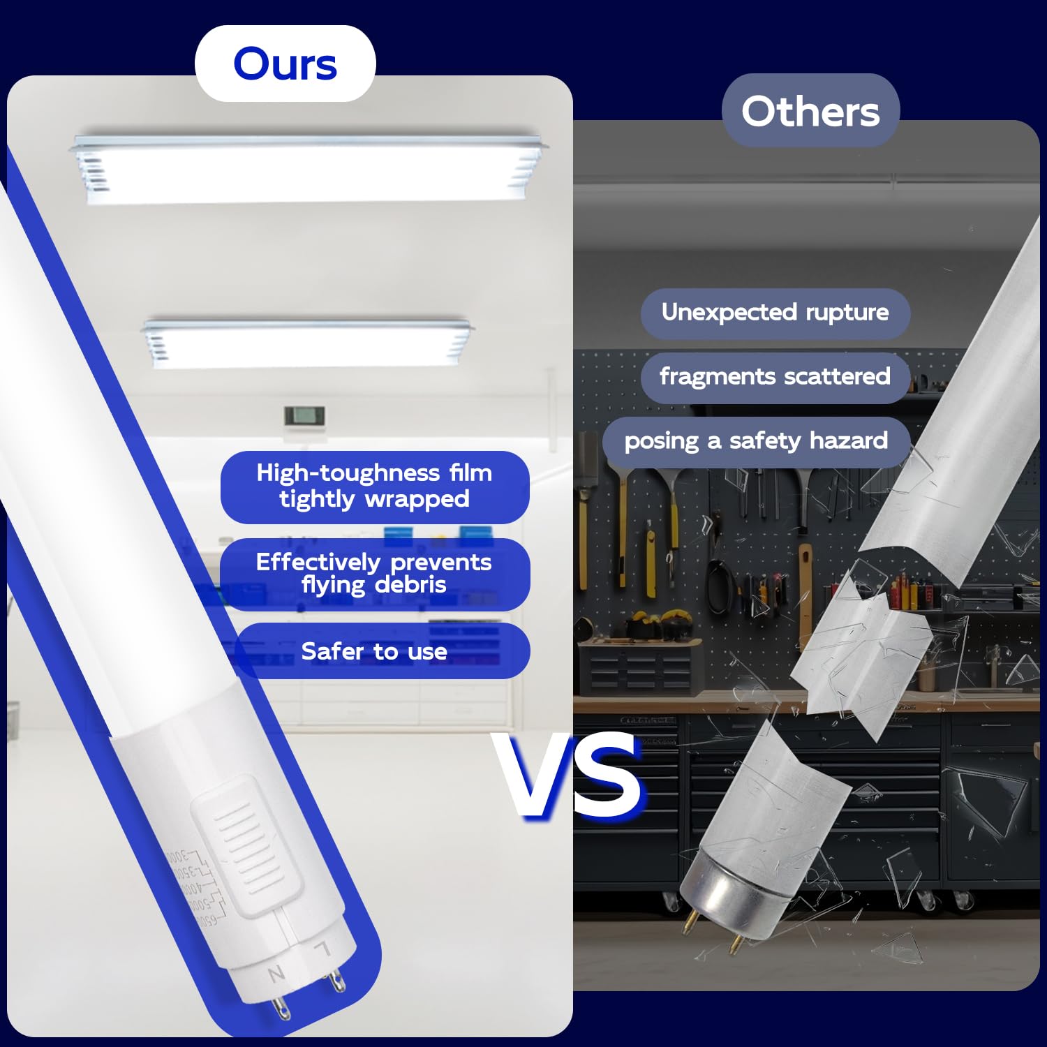 Hykolity color-temperature switch T8 LED tube for flexible room lighting.