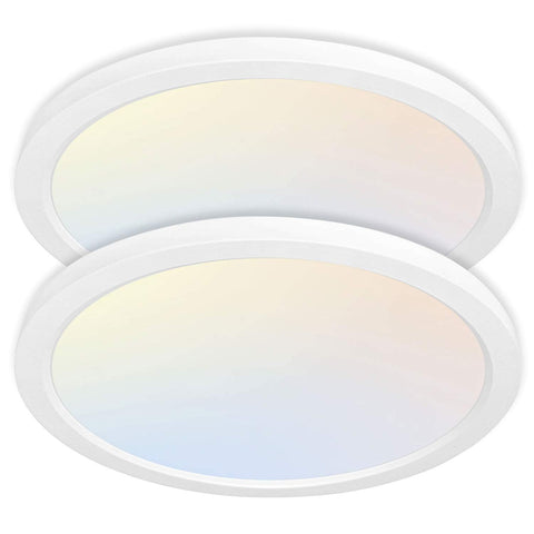 hykolity 2-pack 12-inch panel lights with adjustable color temperature on the front view.