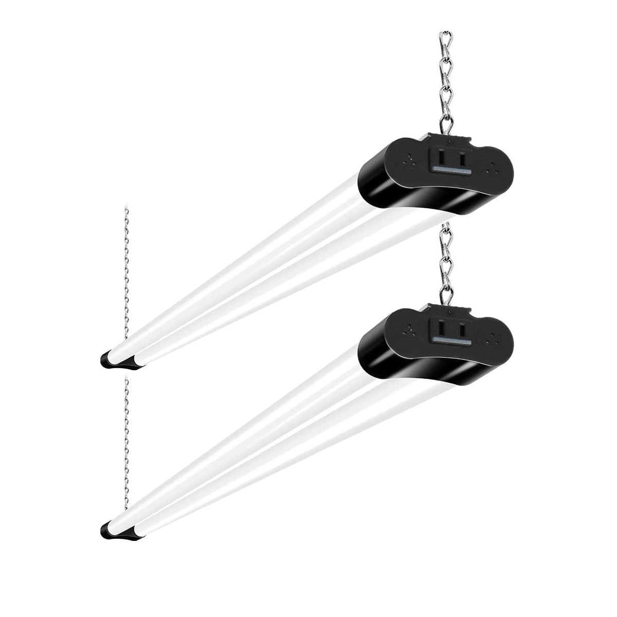 Hykolity 2-pack 4ft linkable LED shop light provides bright daylight for garages.