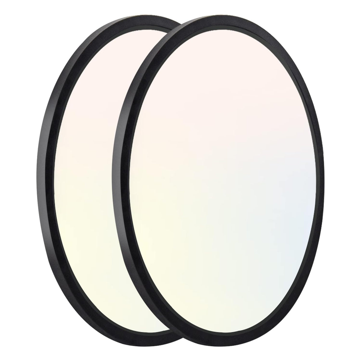 Hykolity 9-inch round LED panel in black with selectable color temperature for versatile kitchen lighting