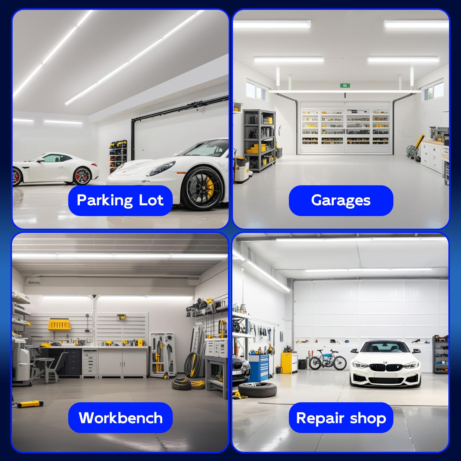 hykolity 30W LED shop light in cabinet lighting for bright shelves.