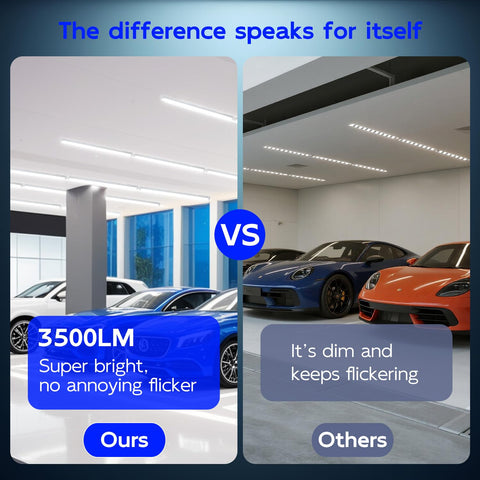 hykolity 30W LED shop light, plug-and-play with 59 inch cord and switch.