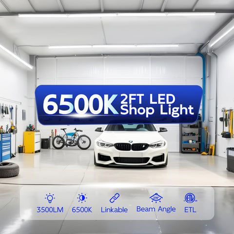 hykolity 30W LED shop light, V-shape design, wider coverage in workshops.