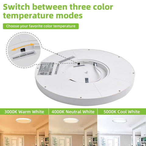 hykolity 3cct switch-on panel light demonstrates warm to daylight options