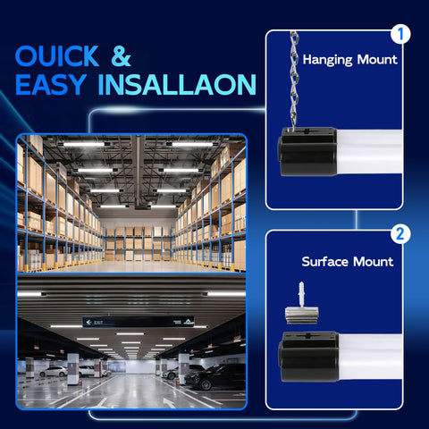 Hykolity linkable 4ft shop lights connect up to six units