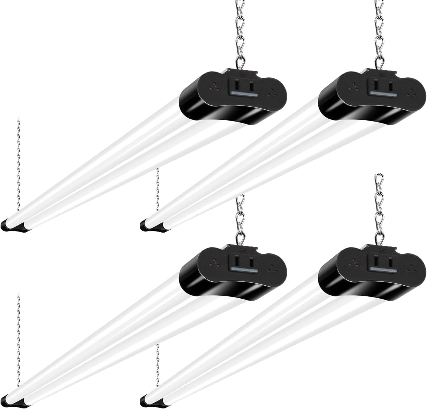 Hykolity 4ft LED shop light overview showing bright daylight illumination for workshops