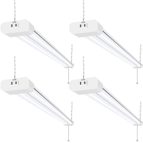 hykolity 4ft LED shop light pack provides bright daylight for garages.