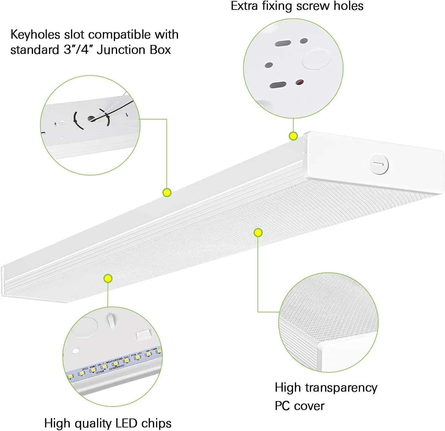 Hykolity 4ft LED wraparound brightness boosts workshop visibility