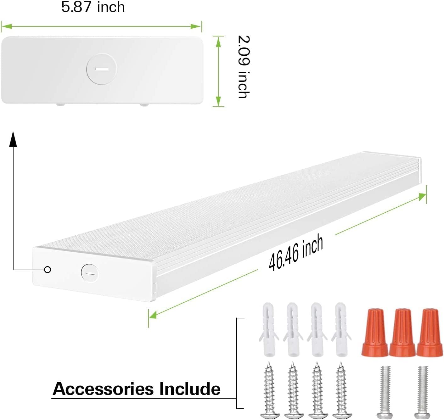 Hykolity 4ft LED wraparound ETL-labeled fixture for safe use