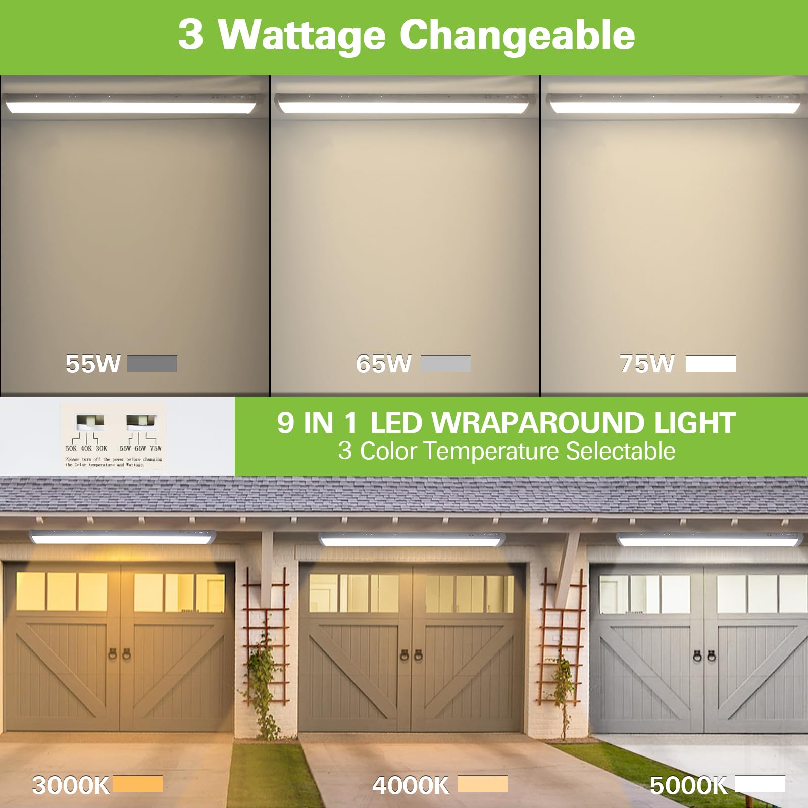 Hykolity 4ft light brightness levels support energy-efficient tasks