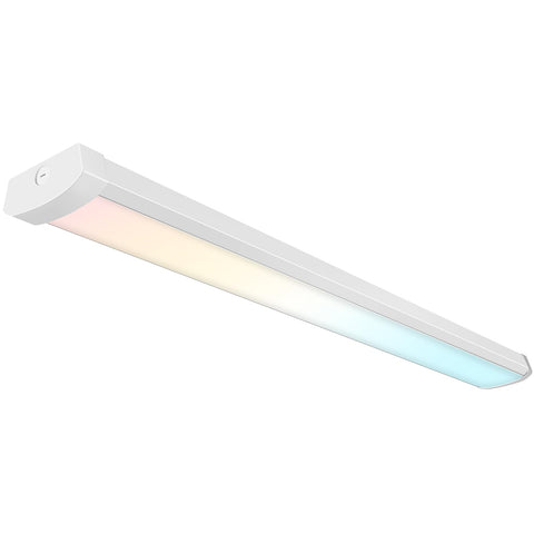 Hykolity 4ft LED wraparound light front view for bright garage illumination