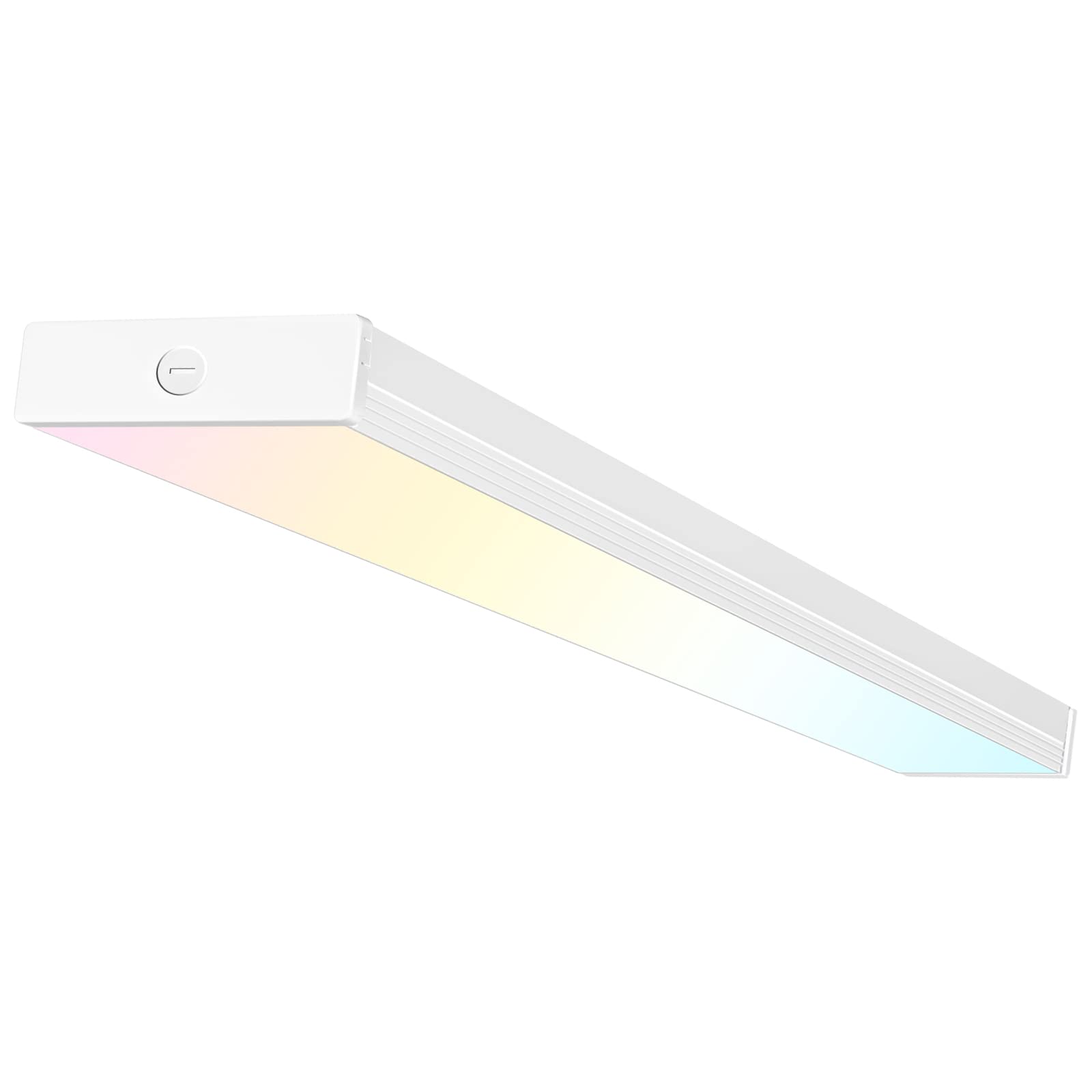 Hykolity 4ft LED wraparound light in full view with flush mount profile.