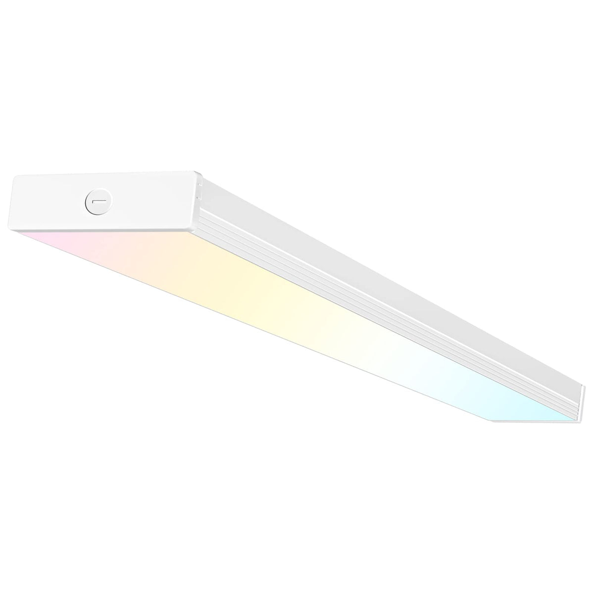 Hykolity 4ft LED wraparound light in full view with flush mount profile.