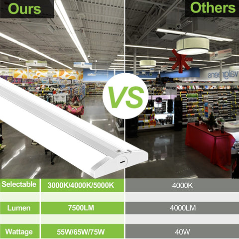 Kitchens and offices benefit from bright, even illumination